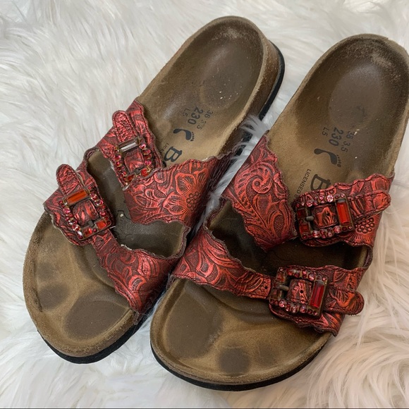 Birkenstock Betula Red Jewel Sandals - Picture 4 of 8